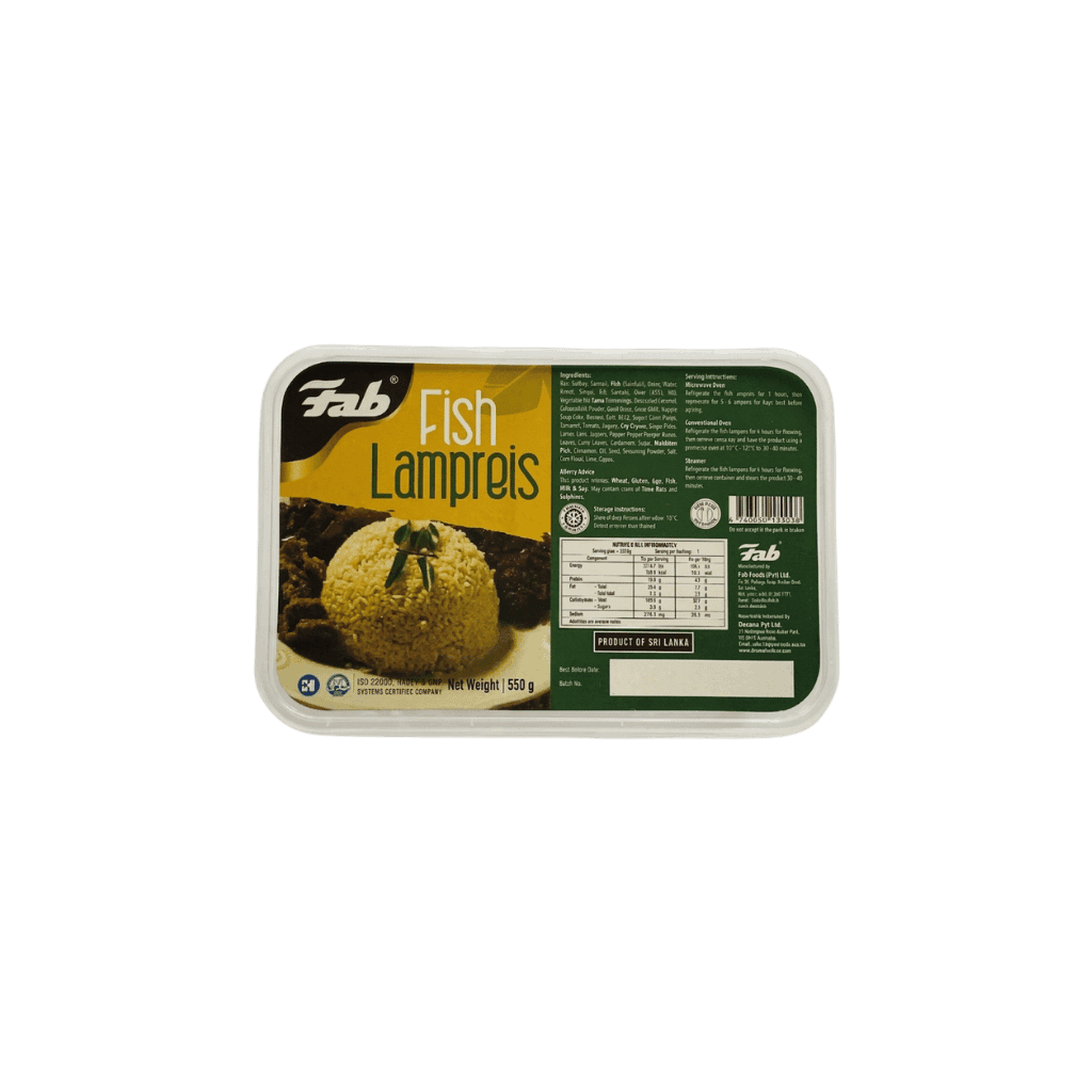 Fab Fish Lamprais 550 g buy online USA