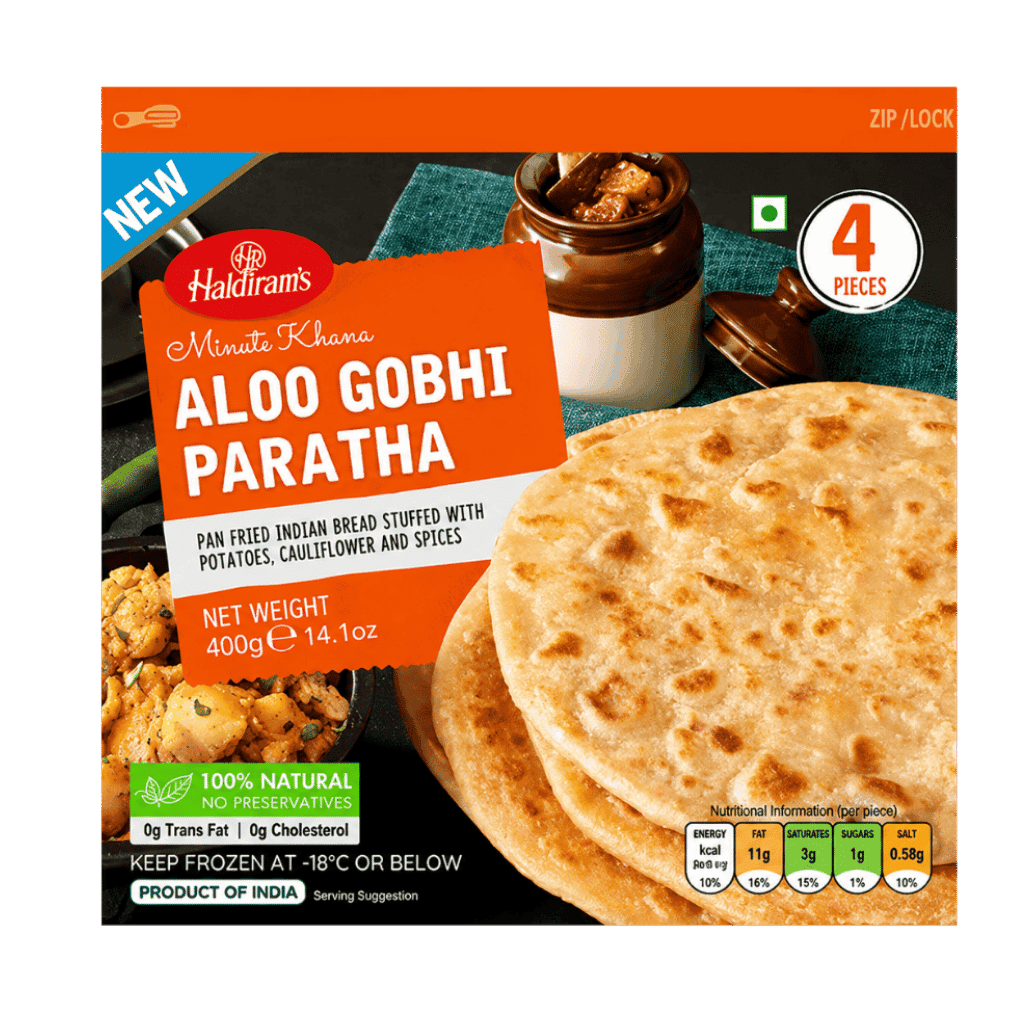 Haldiram Aloo Gobi Paratha 4 pcs buy online USA