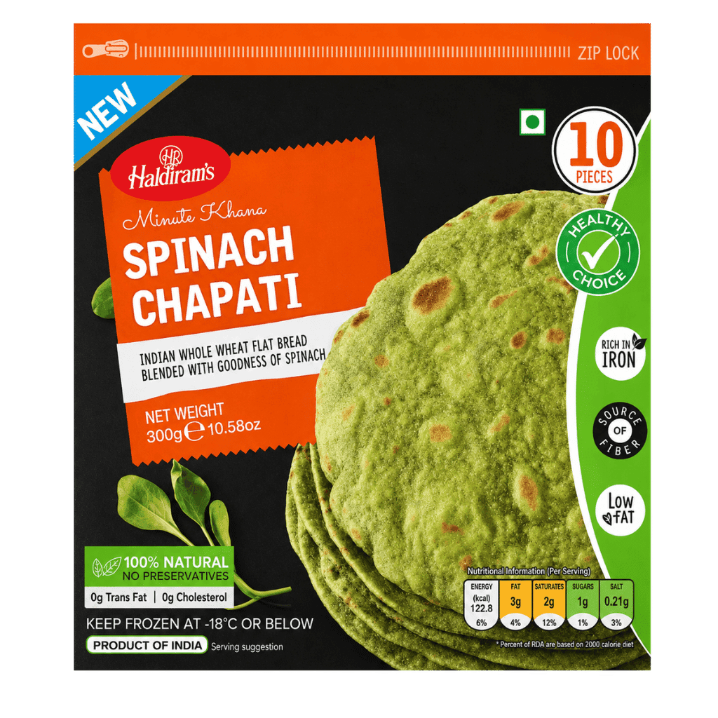Haldiram Spinach Chappati 300 g/10 pcs buy online USA