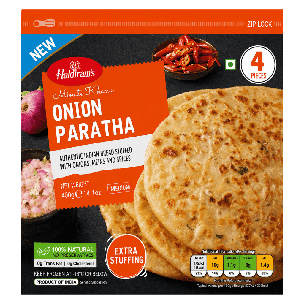 Haldiram Onion Paratha 4 pcs buy online USA