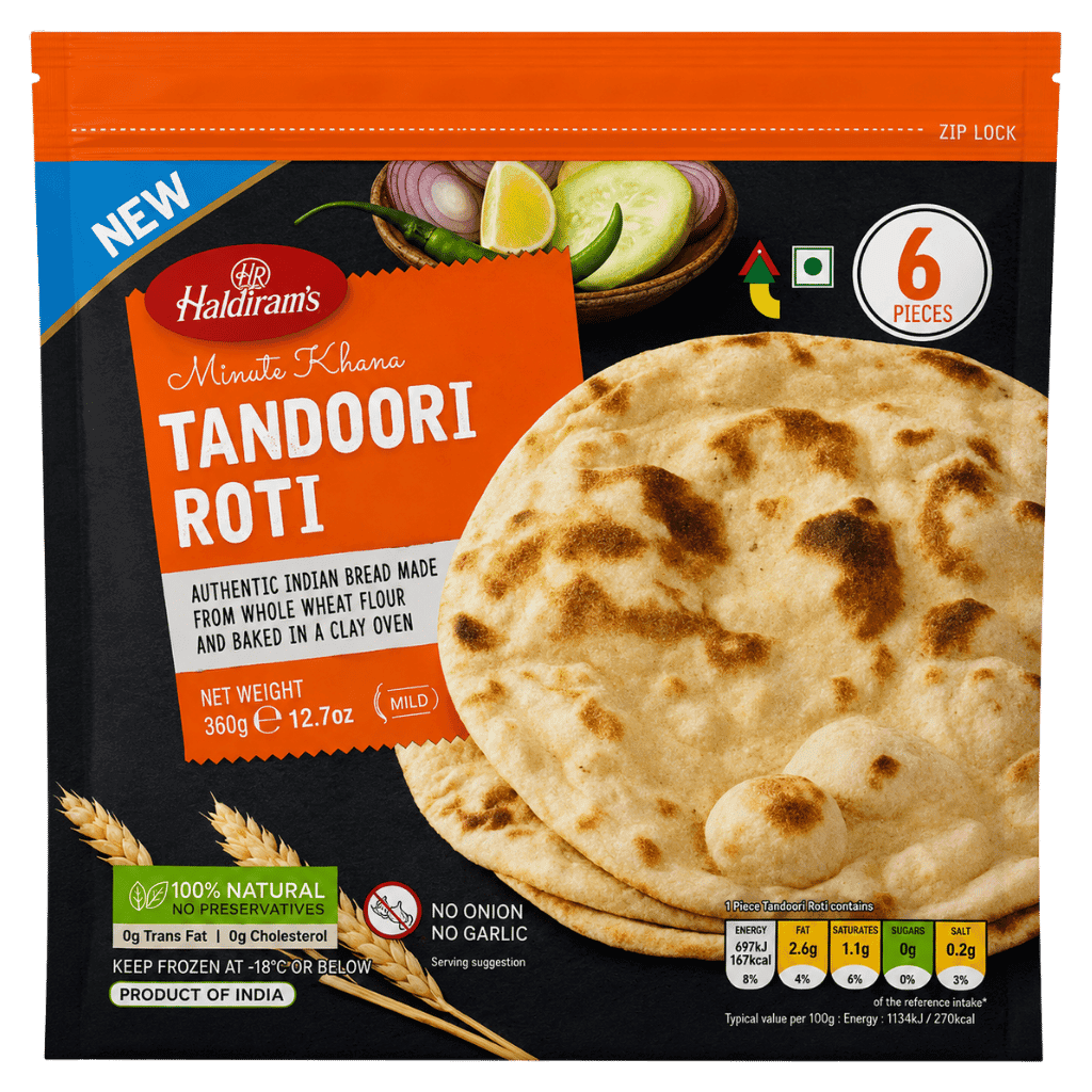 Haldiram's Tandoori Roti 6 pcs buy online USA