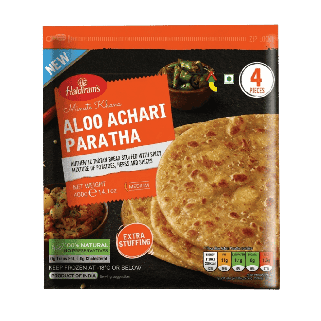 Haldiram's Aloo Achari Paratha 4 pcs buy online USA