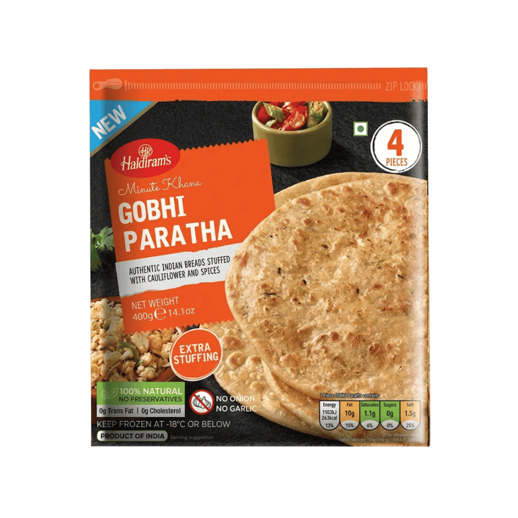 Haldiram's Gobhi Paratha 4 pcs buy online USA