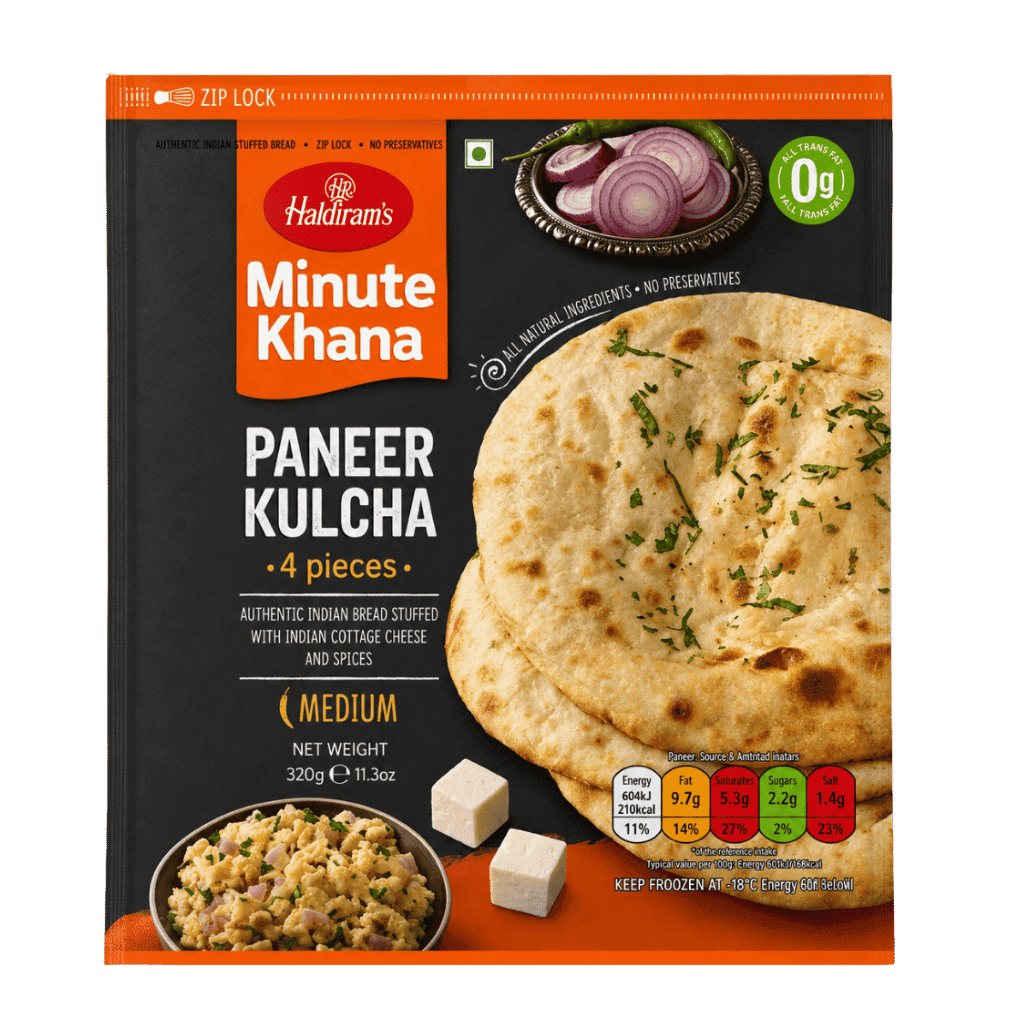 Haldiram's Paneer Kulcha 4 Pcs buy online USA