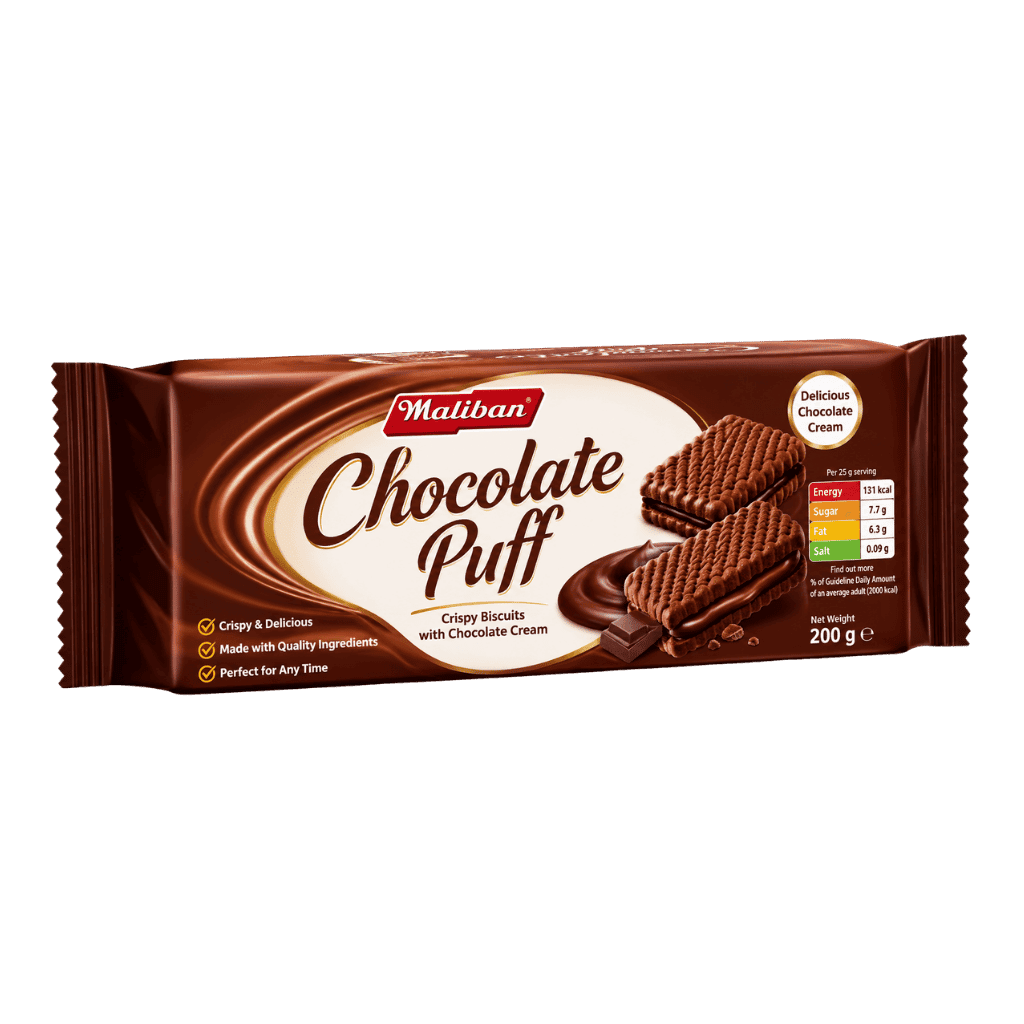 Maliban Chocolate Puff Biscuit 200 g buy online USA