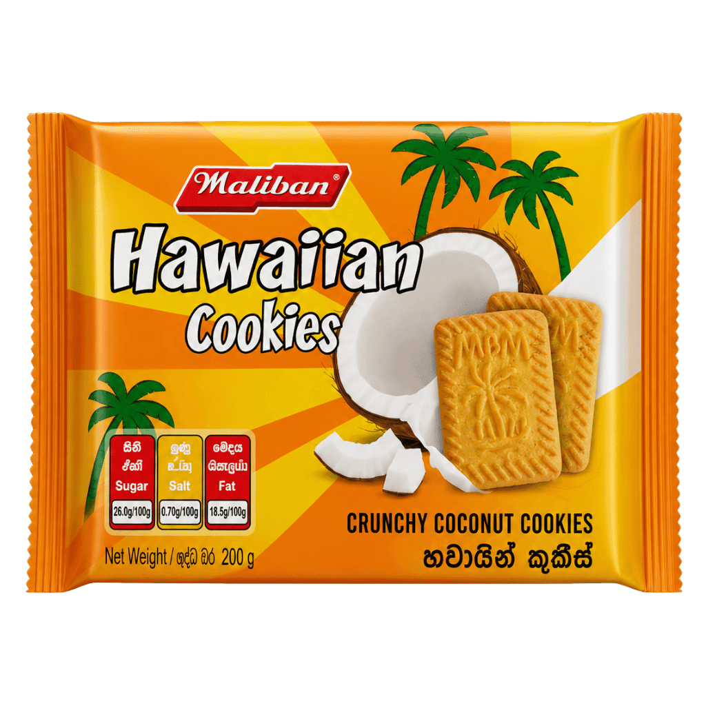 Maliban Hawaiian Cookies 200 g buy online USA