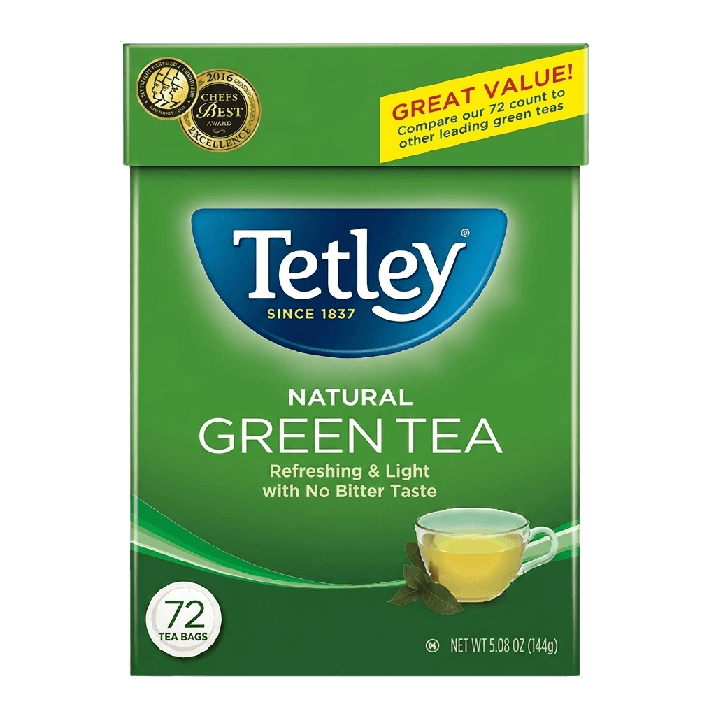 Tetley Natural Green Tea Bags 72 bags buy online USA