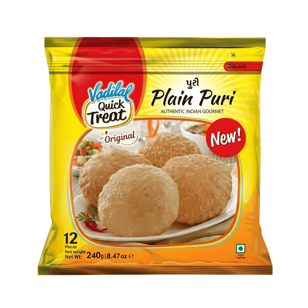Vadilal Plain Puri 12 pcs buy online USA