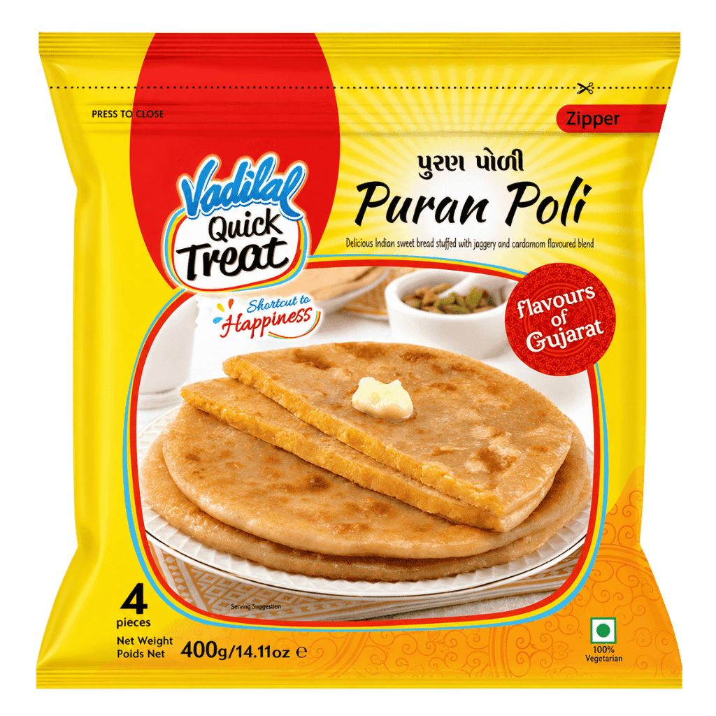 Vadilal Puran Poli 4 Pcs 400 g buy online USA