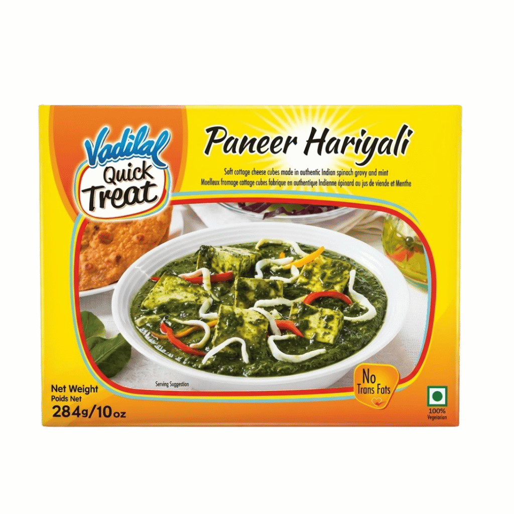 Vadilal Paneer Hariyali 284 g buy online USA