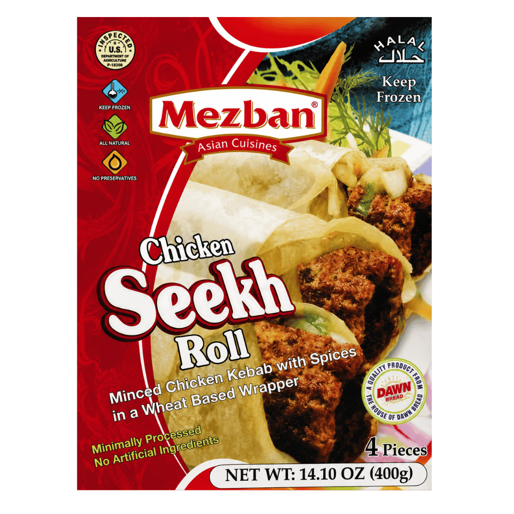 Mezban Chicken Seekh Roll 4 pcs buy online USA