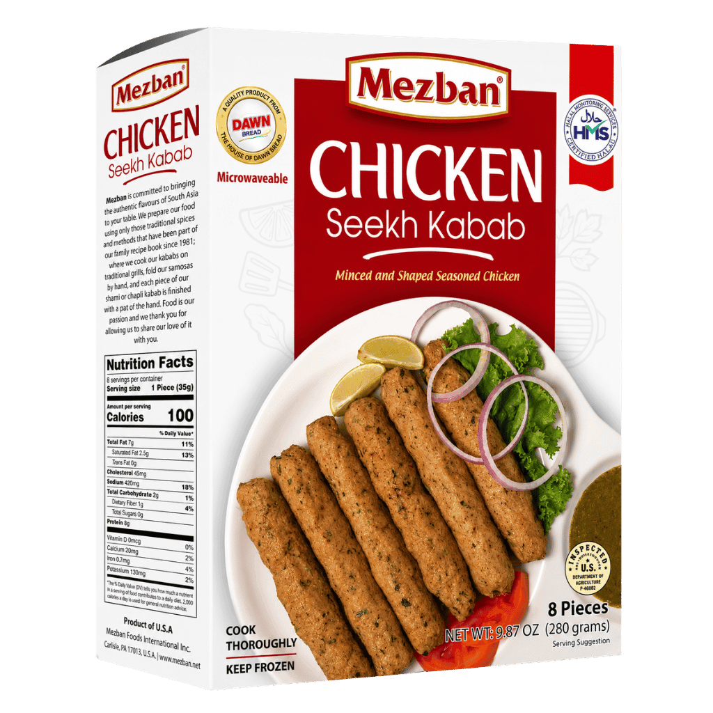 Mezban Chicken Seekh Kabab 8 pcs buy online USA