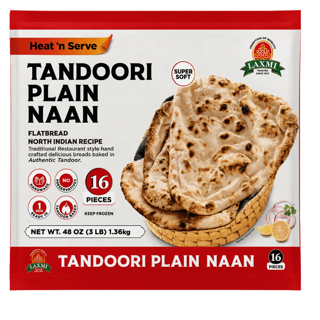 Laxmi Tandoori Plain Naan 16 Pcs buy online USA