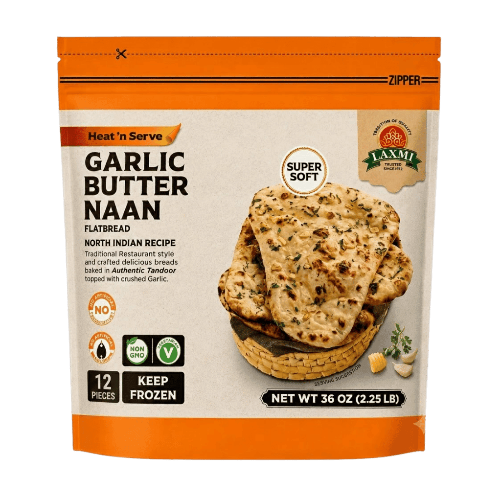 Laxmi Garlic Butter Naan 12 Pcs buy online USA