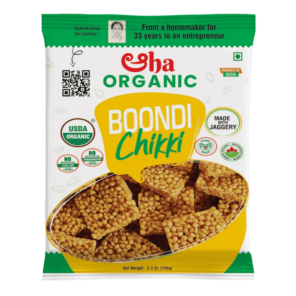 Aha Organic Boondi Chikki 150 g buy online USA