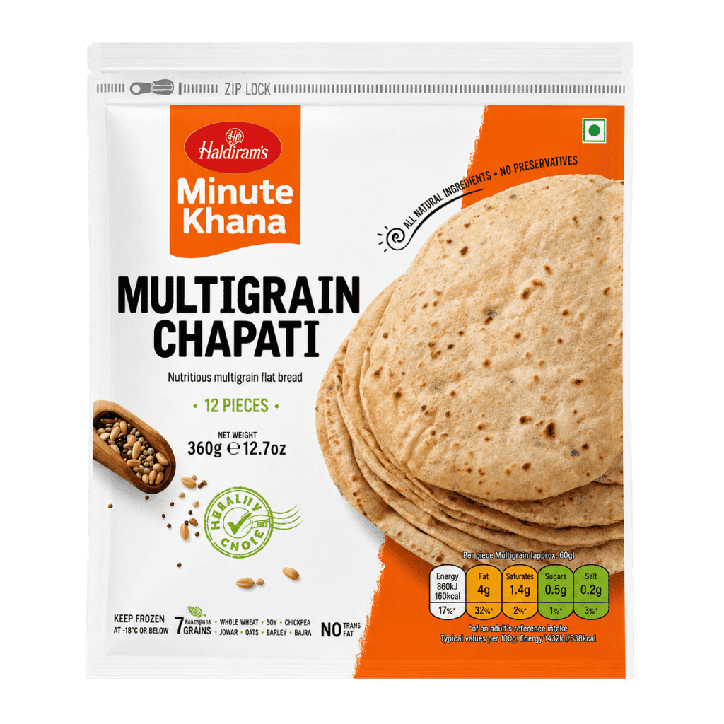 Haldiram Multigrain Chappati 360 g/12 pcs buy online USA