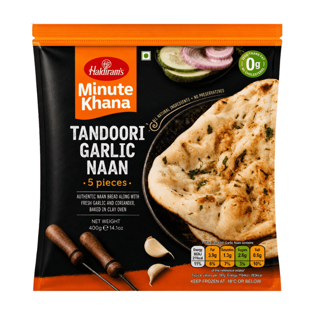 Haldiram Tandoori Garlic Naan 5 pcs buy online USA