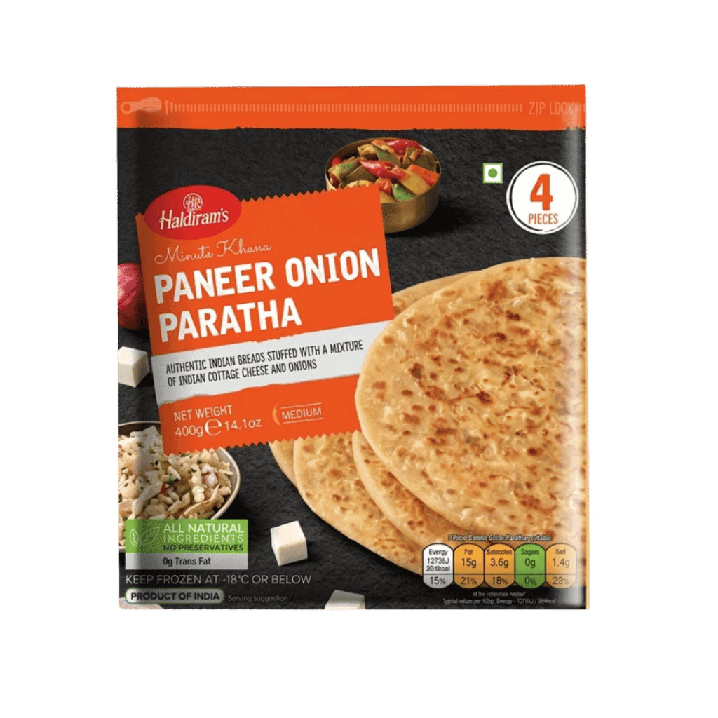 Haldiram's Paneer Onion Paratha 4 Pcs buy online USA