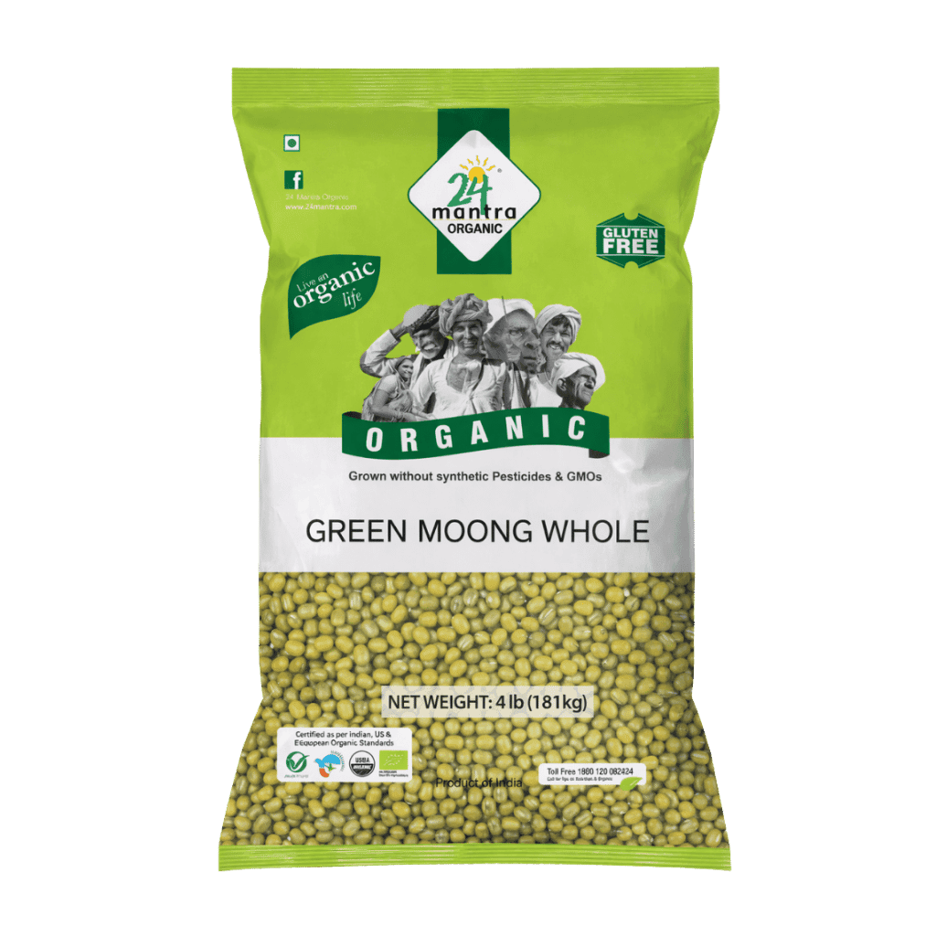 24 Mantra Organic Green Whole Moong Mung 4 lb buy online USA