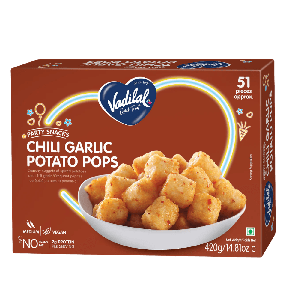 Vadilal Chili Garlic Potato Pops 51 pcs Approx buy online USA