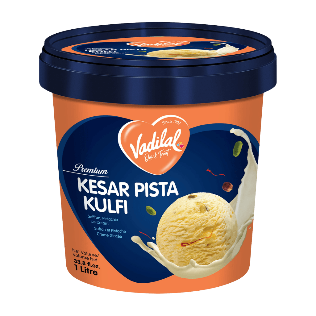 Vadilal Kesar Pista Kulfi Icecream 1 ltr buy online USA