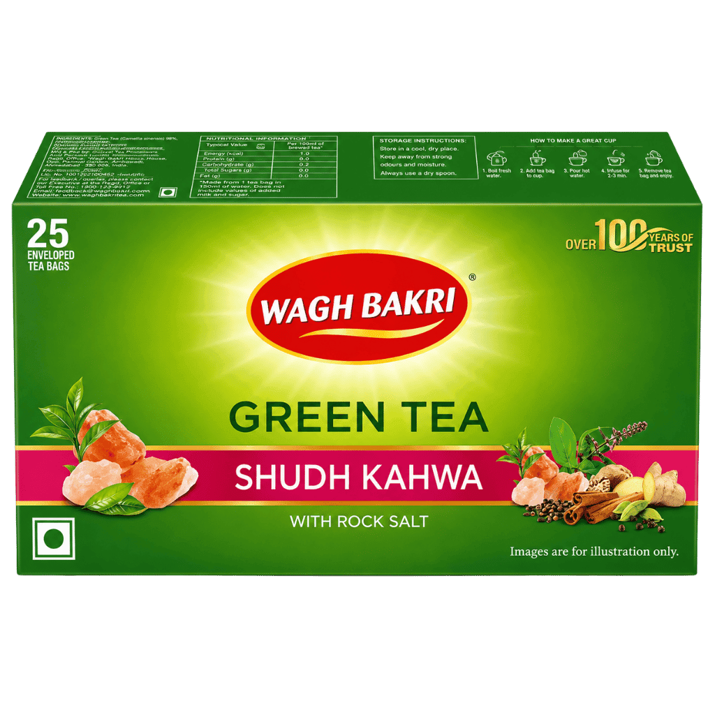 Wagh Bakri Kahwa Green Tea 25 bags buy online USA