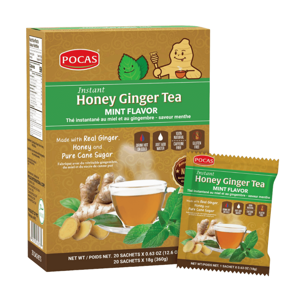 Pocas Honey Ginger Tea Mint Flavor 20 bags buy online USA