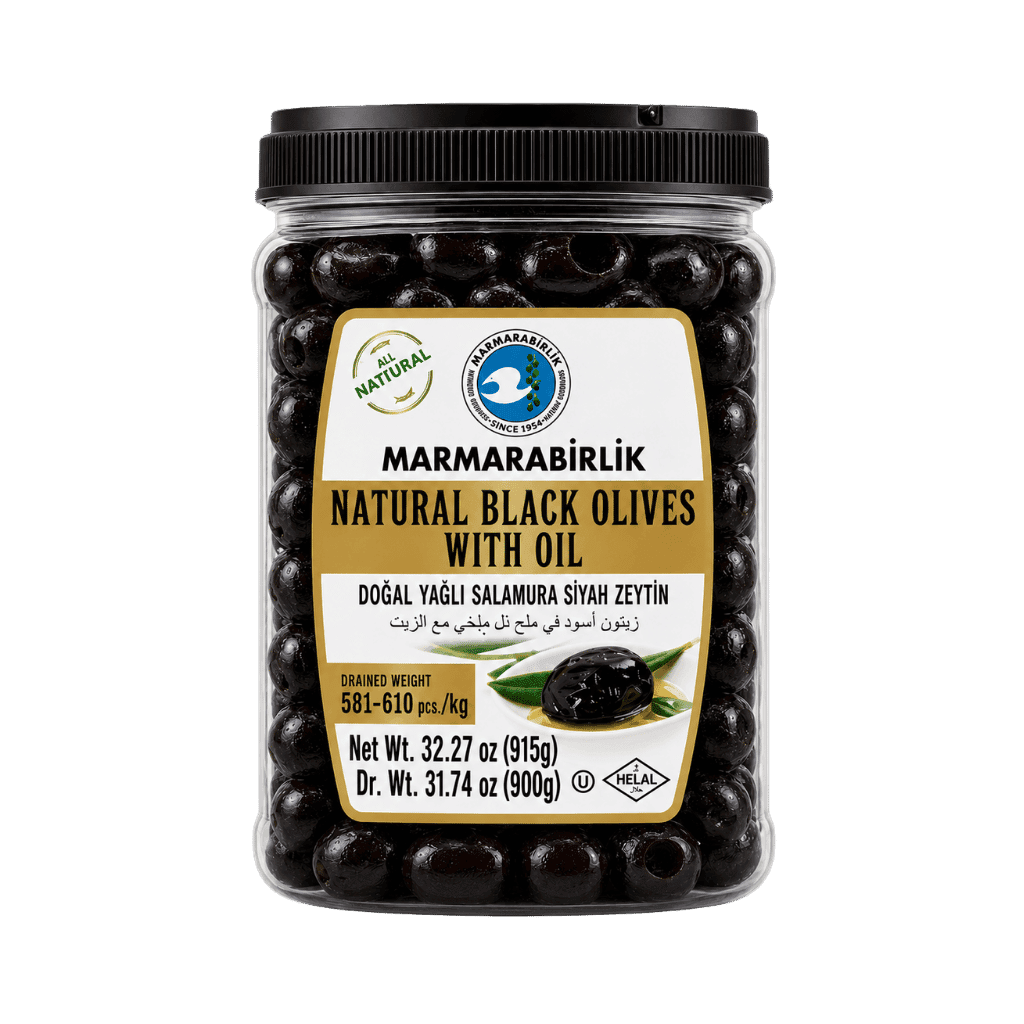 Marmarabirlik Natural Black Olives With Oil 915 g buy online USA