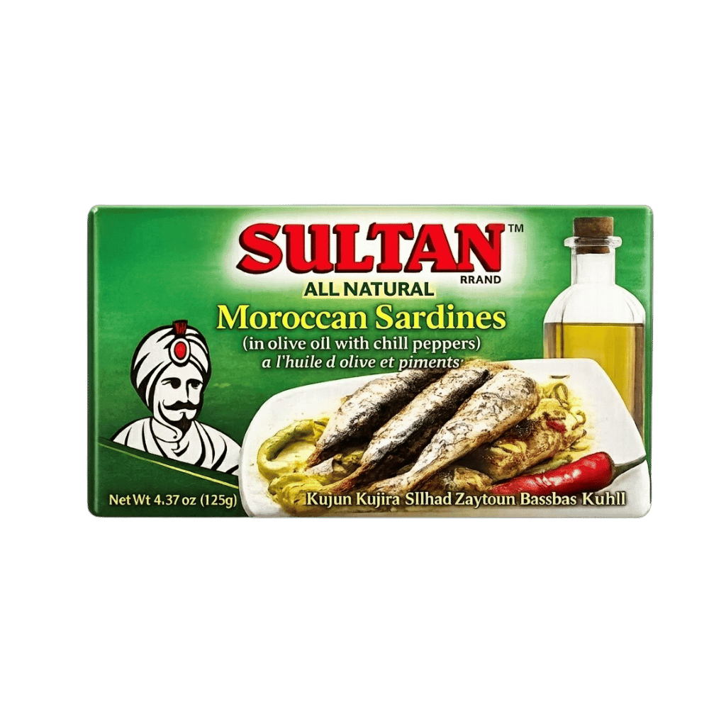 Sultan Moroccon Sardines In Oil With Chilli Pepper 125 g buy online USA