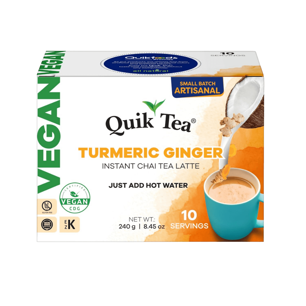 Quik Tea Turmeric Ginger Instant Chai Tea Latte 10 servings buy online USA