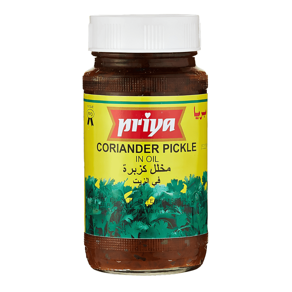 Priya Coriander Pickle Without Garlic 300 g buy online USA