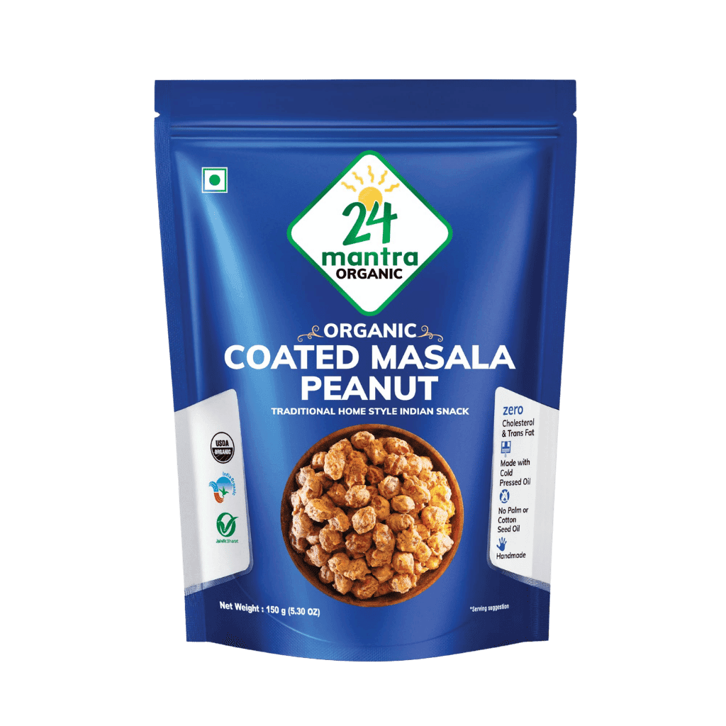 24 Mantra Organic Coated Masala Peanut 150 g buy online USA