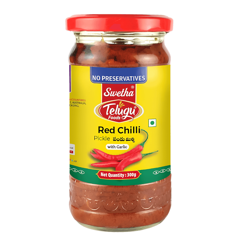 Telugu foods Red Chilli Pickle 300 g buy online USA