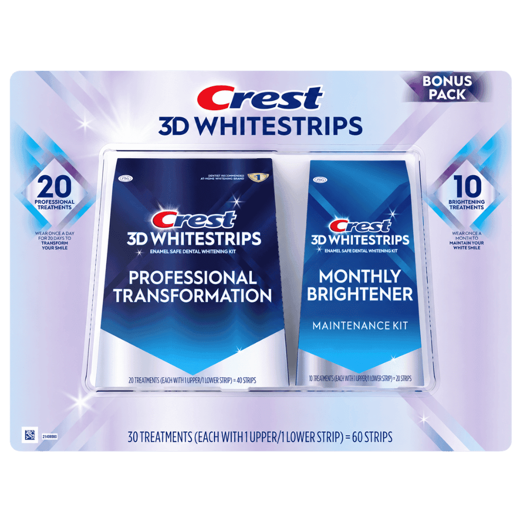 Crest 3D Whitestrips 20 Professional Treatments with 10 Bonus Brightening Treatments buy online USA