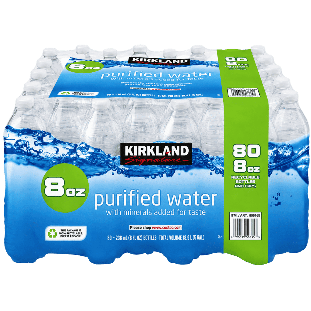 Kirkland Signature Purified Water 8 fl oz 80-count buy online USA