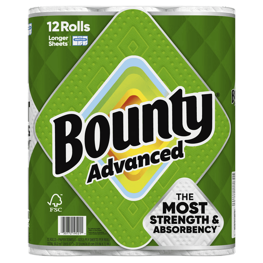 Bounty Advanced Paper Towels 103 Sheets 12 ct buy online USA