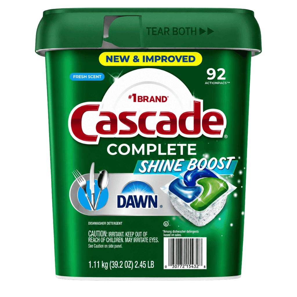 Cascade Complete Shine Boost Dishwasher Detergent ActionPacs 92-count buy online USA