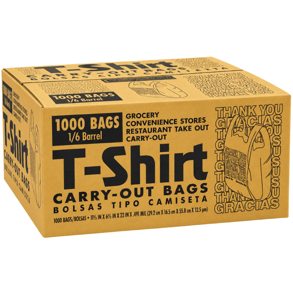 Poly America Thank You/Gracias T-Shirt Carry-Out Bags 1000 ct buy online USA