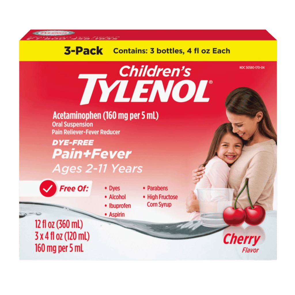 Children's Tylenol Liquid Pain Relief and Fever Dye-Free Cherry 12 fl oz buy online USA