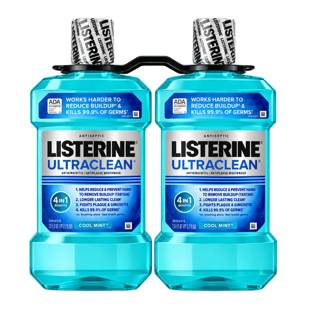 Listerine UltraClean Coolmint Mouthwash 1.5 ltr 2 ct buy online USA