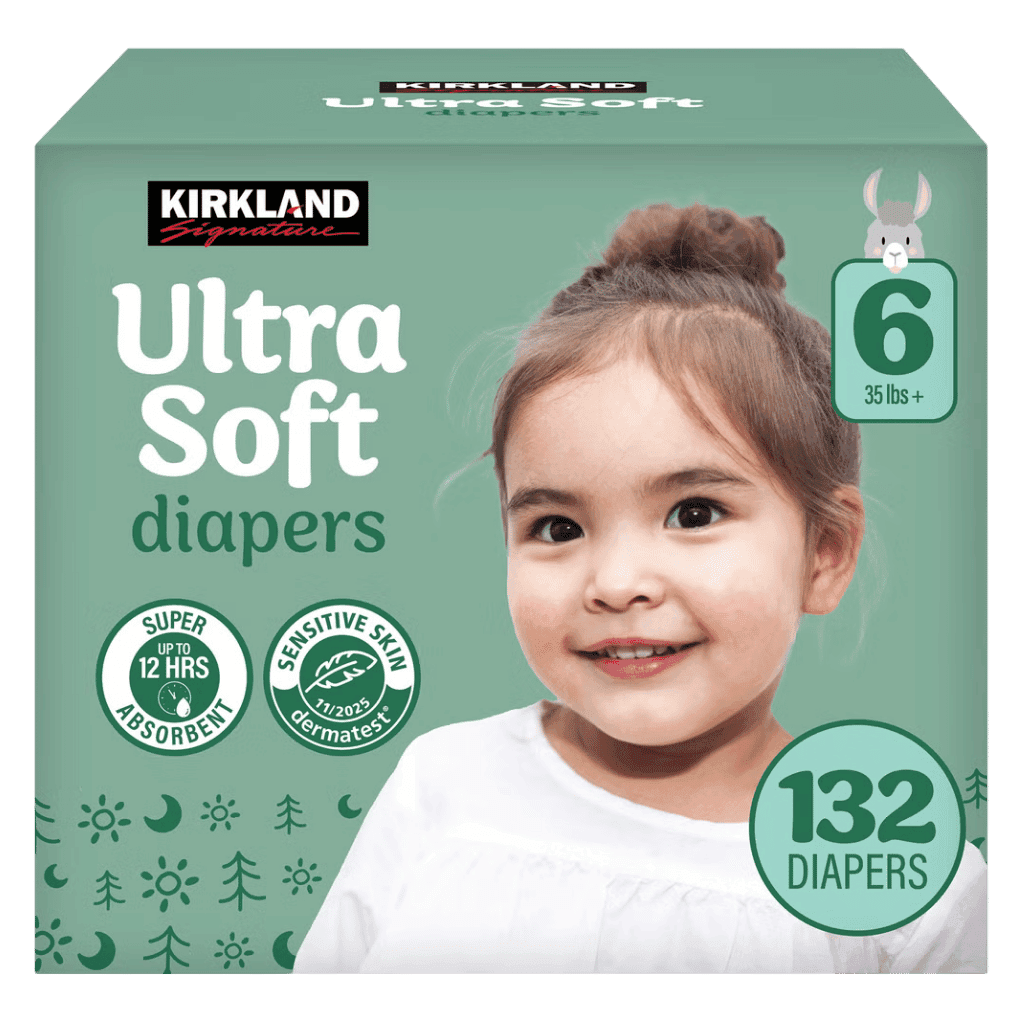 Kirkland Signature Ultra Soft Diapers Size 6 132 ct buy online USA